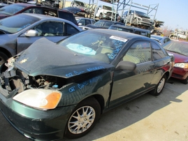 2002 HONDA CIVIC DX GREEN 2DR 1.7L AT A16504